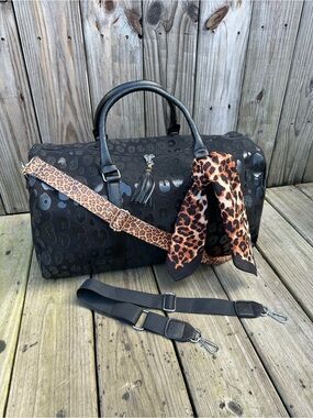 🖤NEW LEOPARD DUFFEL GYM OVERNIGHT TRAVEL WEEKEND BAG🖤